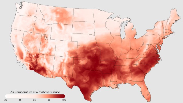 The drought and heat wave of 2011, an example of an extreme event.