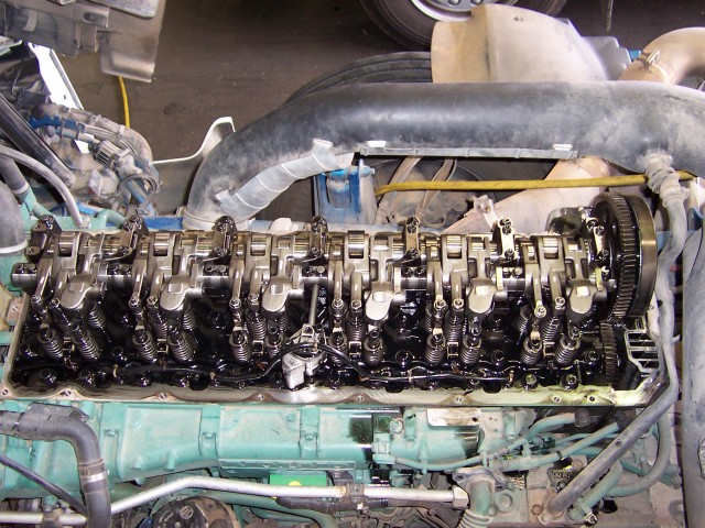 A Volvo D13A diesel engine, used in trucks.