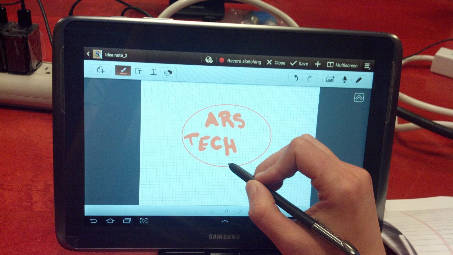 Samsung Note Virtual Ruler Samsung Galaxy Note 10.1 hands-on: a solid tablet with big shoes to ...