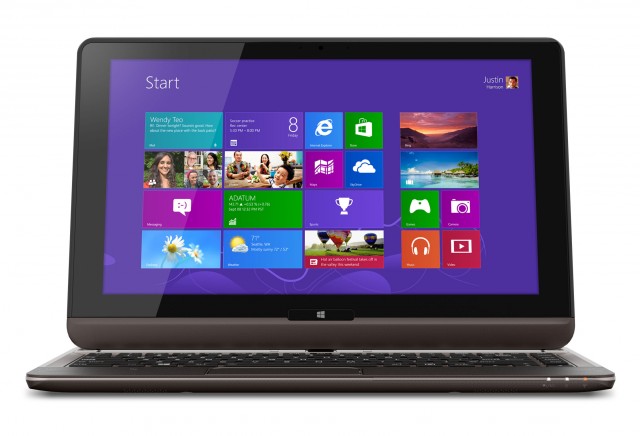 Toshiba's Satellite U925t convertible is 19.8mm thin and weighs 1.45kg, or 3.2 pounds.