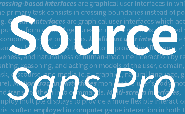 Adobe releases Source Sans Pro, a new open source font