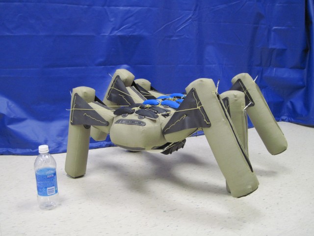 An inflatable hexabot prototype developed at iRobot.