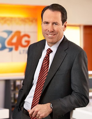 AT&amp;T CEO Randall Stephenson, smiling as he ponders new ways to delight his customers.