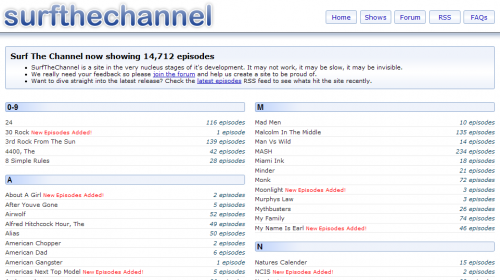 A surfthechannel.com screenshot.