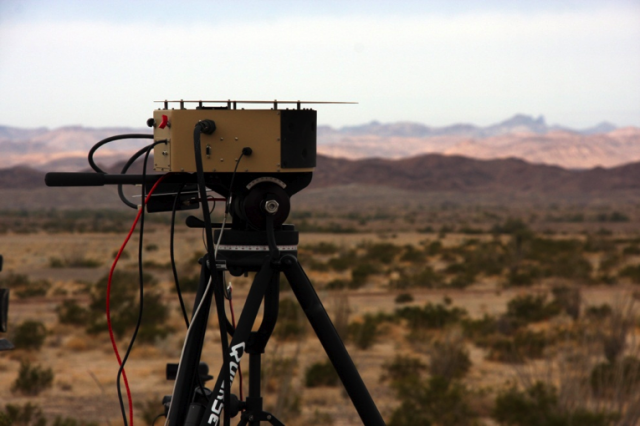 The CT2WS camera system being tested at the Yuma Proving Grounds in Arizona.