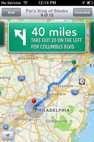 The iPhone 3GS gets the new Maps app, but without the turn-by-turn navigation feature.