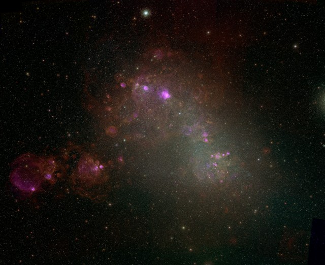The Small Magellanic Cloud (SMC), one of the Milky Way's satellite galaxies. Because the SMC contains relatively fewer metals (elements heavier than helium), astronomers were able to measure the amount of lithium in the galaxy more precisely than before.