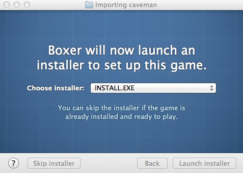 Picking the installer.