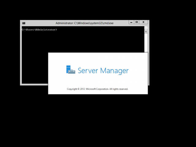 Server Manager launching at startup on a modified Server Core installation—just as much GUI as you want.
