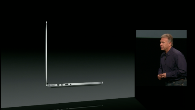 The 13" Retina MacBook Pro includes two Thunderbolt ports, up from one in the non-Retina model.