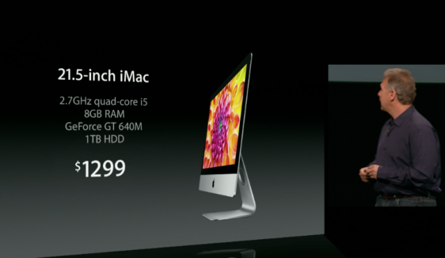 The 21.5-inch iMac standard features and price.