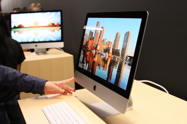 The 21.5-inch iMac, previewed during a special media event in October.