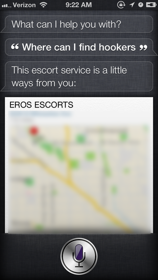 Siri: No hookers please; we're Chinese