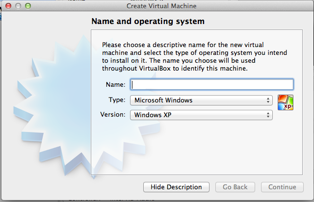 The VirtualBox setup wizard gets the job done, but is considerably more Spartan.
