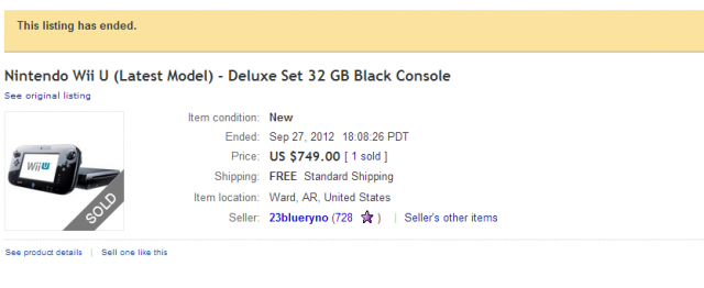 eBay user 23blueryno more than doubled his investment on a launch day Wii U pre-order.
