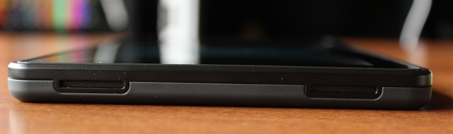 Two decent-but-not-great stereo speakers are located on the top edge of the device.