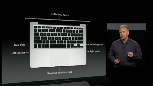 The new MacBook Pro includes most of the perks of Apple's other laptops, including a FaceTime HD webcam and backlit keyboard.