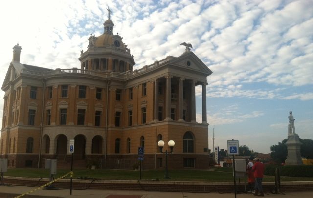 The historic seat of justice in Marshall, Texas: the Old Harrison County Courthouse.