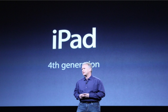 Apple's Phil Schiller introducing the fourth-generation iPad.