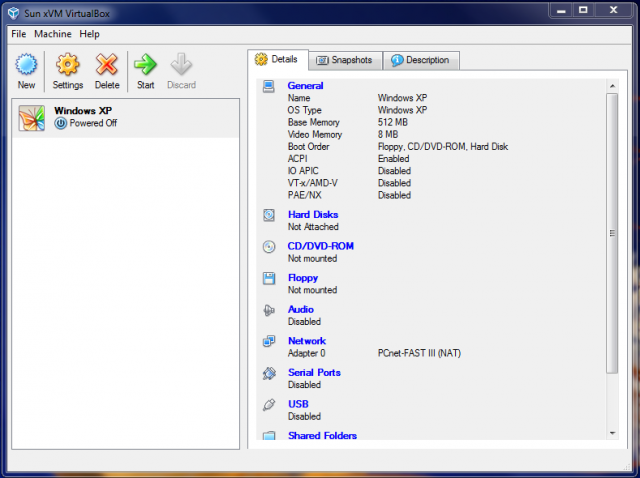 VirtualBox 1.6 running in Windows—more similar than dissimilar.