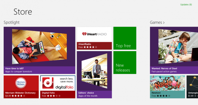 The Windows Store, your source for Metro apps—your <em>only</em> source for Metro apps.