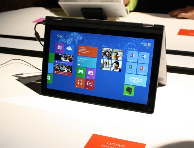 The Lenovo IdeaPad Yoga, which we first saw nearly a year ago, in its final form. 