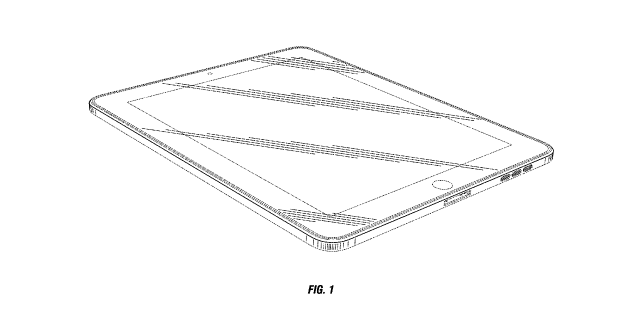 Apple's latest iPad-related design patent is literally for the rounded rectangular front outlined in solid black.