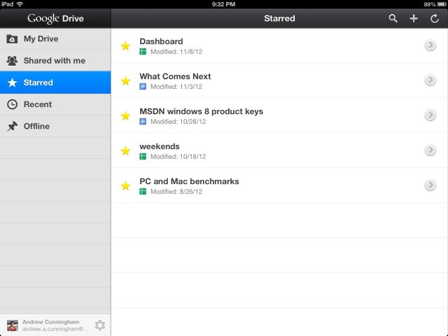 how to use google drive on android tablet