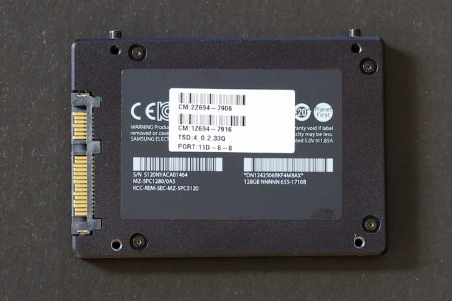 The Mini's SSD, a SATA III Samsung 830-based OEM model.