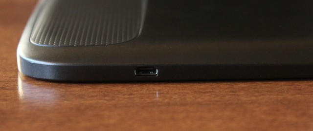 A Micro HDMI port for connecting the tablet to a TV or monitor.