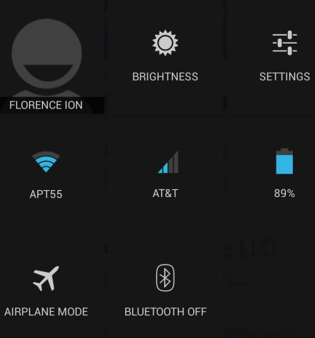 My name is Florence Ion and these are my Quick Settings options. Any questions?