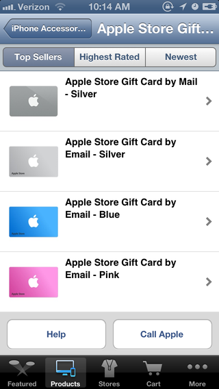 Apple adds Passbook-enabled gift cards to its store app - CNET