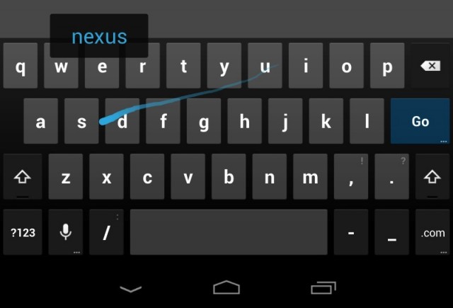 Swype-like gesture tying is now incorporated into the Jelly Bean keyboard by default.