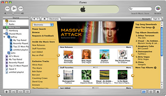 The iTunes Music Store came with the release of iTunes 4.