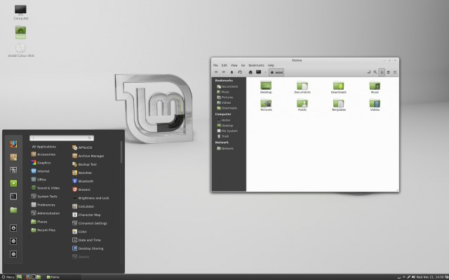 Linux Mint's other shell, Cinnamon.