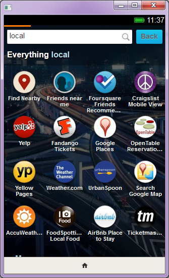 At first we figured they were folders, but then we discovered that the search bar taps into a service called Everything.me.