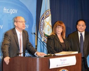 FTC Chairman Jon Leibowitz at a Washington, DC press conference on the support scams.