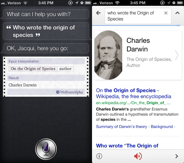 Siri versus Google Voice Search: Fight! - Ars Technica