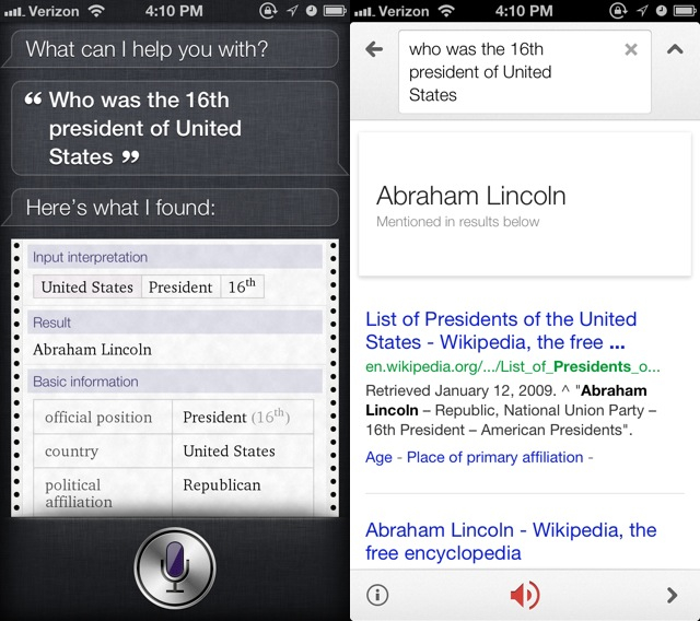 Siri versus Google Voice Search: Fight! - Ars Technica