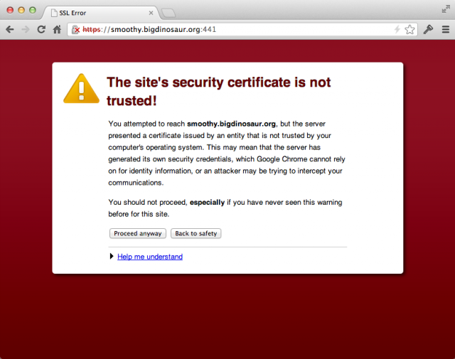 avast server certificate invalid