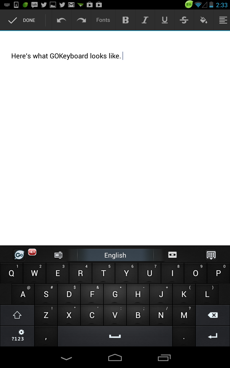 android keypad layout