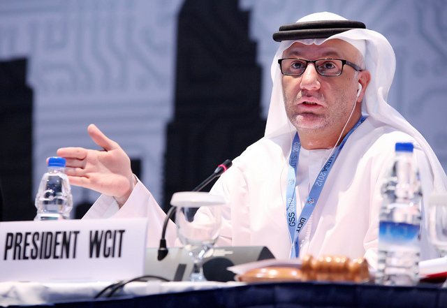 Mr Mohamed Al Ghanim, Director General, Telecommunications Regulatory Authority (TRA), UAE, speaking in meeting at Day 5, WCIT 2012