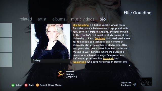 Each artist's bio page features clickable links to discover other artists or producers who are associated.
