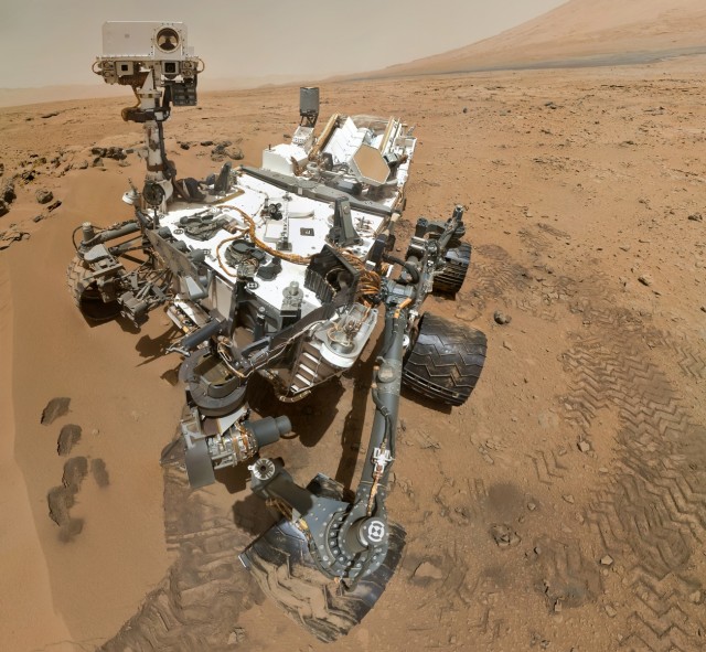 NASA's <em>Curiosity</em> rover on Mars—doing science, still alive.