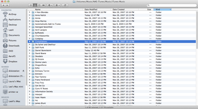 iTunes has not aged gracefully, spilling folders everywhere.