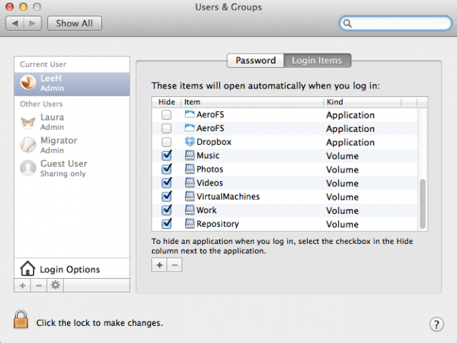 Auto-mounting our network share under OS X.