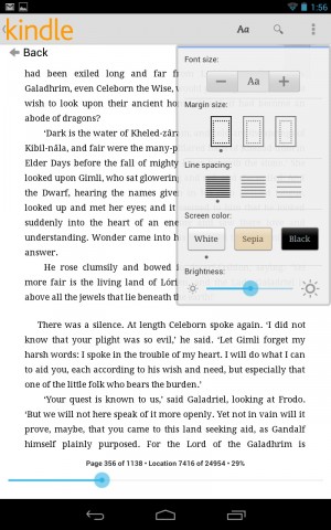 Amazon has improved its Android Kindle app quite a bit in recent months, especially for tablet screens.