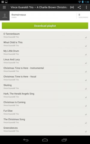 None of the streaming music apps for Android look particularly great on tablets.