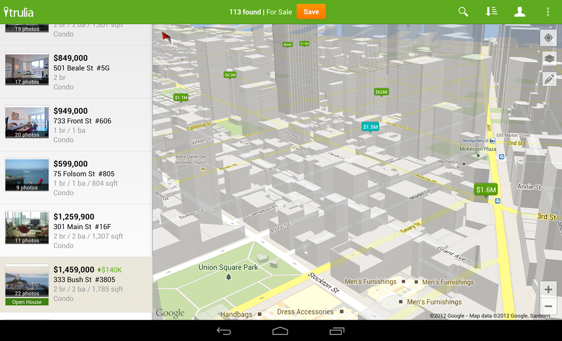 google 3d map view