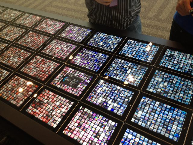 The "app table" at WWDC 2012.